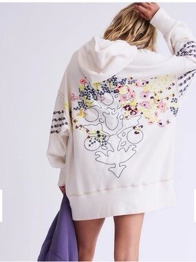 Free People At My Best Embroidered Hoodie • $198 • Large